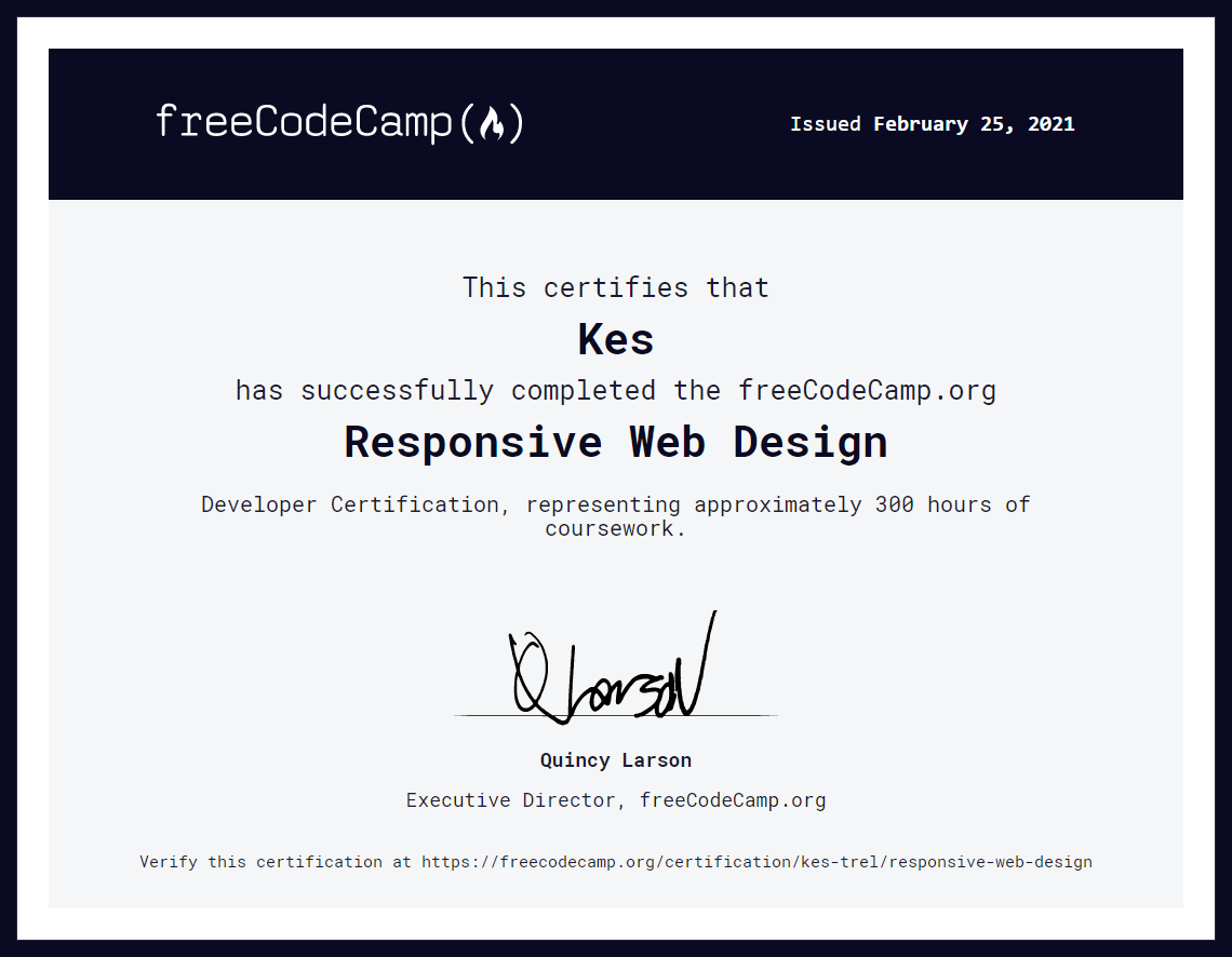 responsive web design certificate